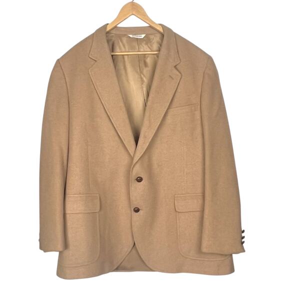 Vintage 80's PBM of Philadelphia Men's 46R 100% Camel Hair Sport Coat Blazer
